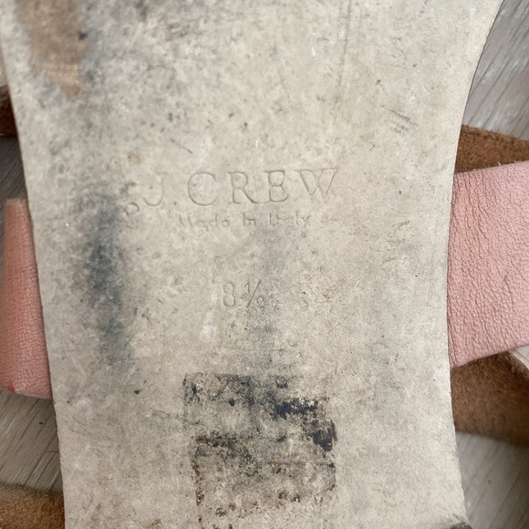J. Crew criss cross strap sandal tan leather 8.5 - Picture 4 of 4
